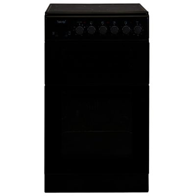 Teknix TK50TCB 50cm Twin Cavity Ceramic Electric Cooker in Black Teknix TK50TCB 50cm Twin Cavity Ceramic Electric Cooker in Black